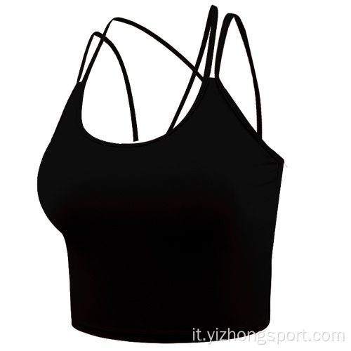 Gilet da yoga con reggiseno sportivo fitness Dry Fit